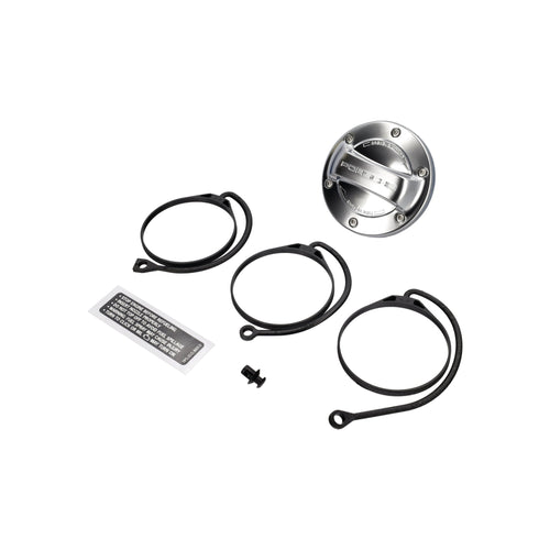 Fuel cap. Aluminum look – Porsche Original Part – Porsche 718 Boxster / Cayman