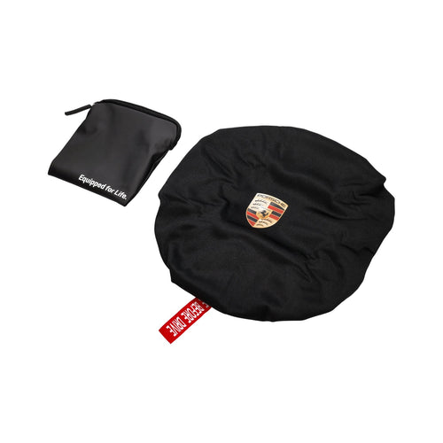 Lenkradbezug schwarz mit Porsche Wappen und Aufbewahrungstasche, Porsche Originalteil