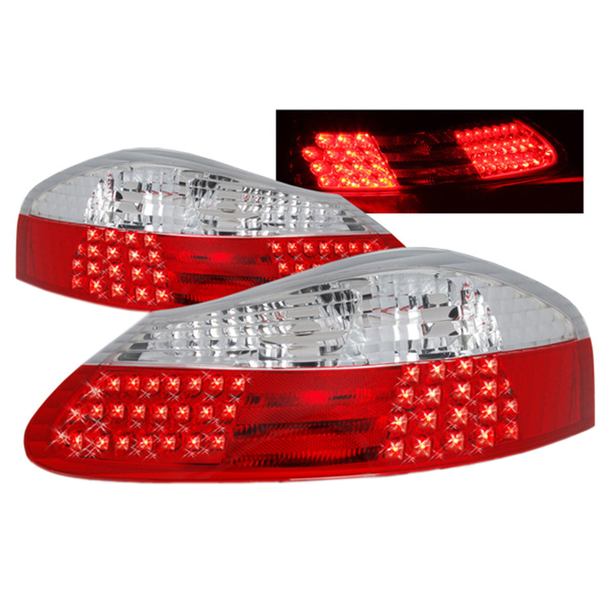 Blinker hinten, klar / rot mit Leds – Porsche Boxster/Cayman
