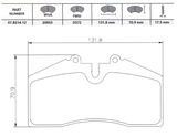 Sport-Bremsbeläge HP2000, Satz für eine Achse | Porsche 928 / 944 / 964 / 968 / 993 | Brembo – Bild 3