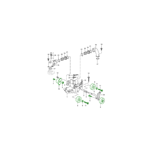 Kompletter Riemenscheiben- und Riemensatz - Spanner, Umlenkrollen und Antriebsriemen - für Porsche 997-2 GT3 / GT3 RS (ohne Klimaanlage) 2010-2012 - OEM / Erstausrüsterqualität