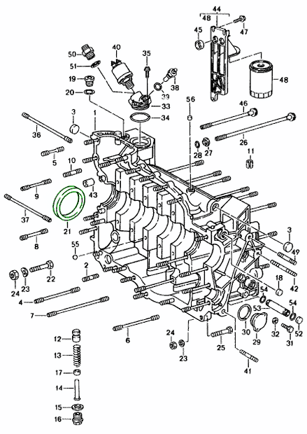 Explosionszeichnung Kurbelwellendichtring hinten 90 × 110 × 12 mm, Porsche 924S / 928 / 944 / 964 / 968 / 993 / 996