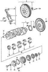 Main bearing set, standard | Porsche 924S / 944 / 968 – image 2