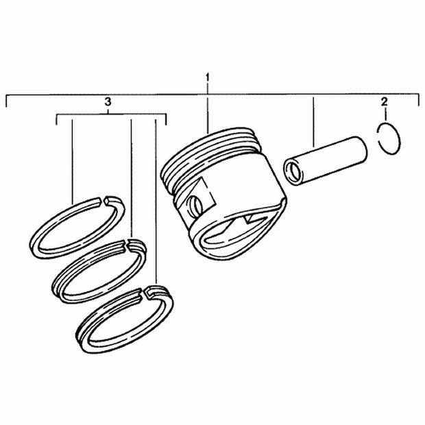 Piston Ring Set. Porsche 944 S2 / 968