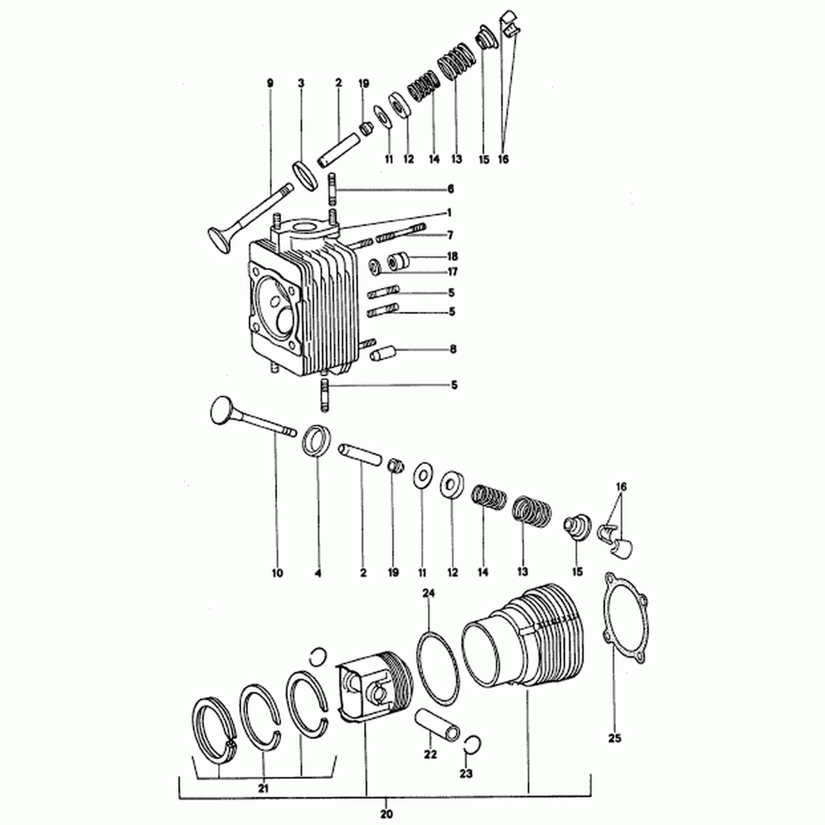 Piston ring set - Porsche 914 2.0L 01/1972- 12/1975 74kw / 100hp