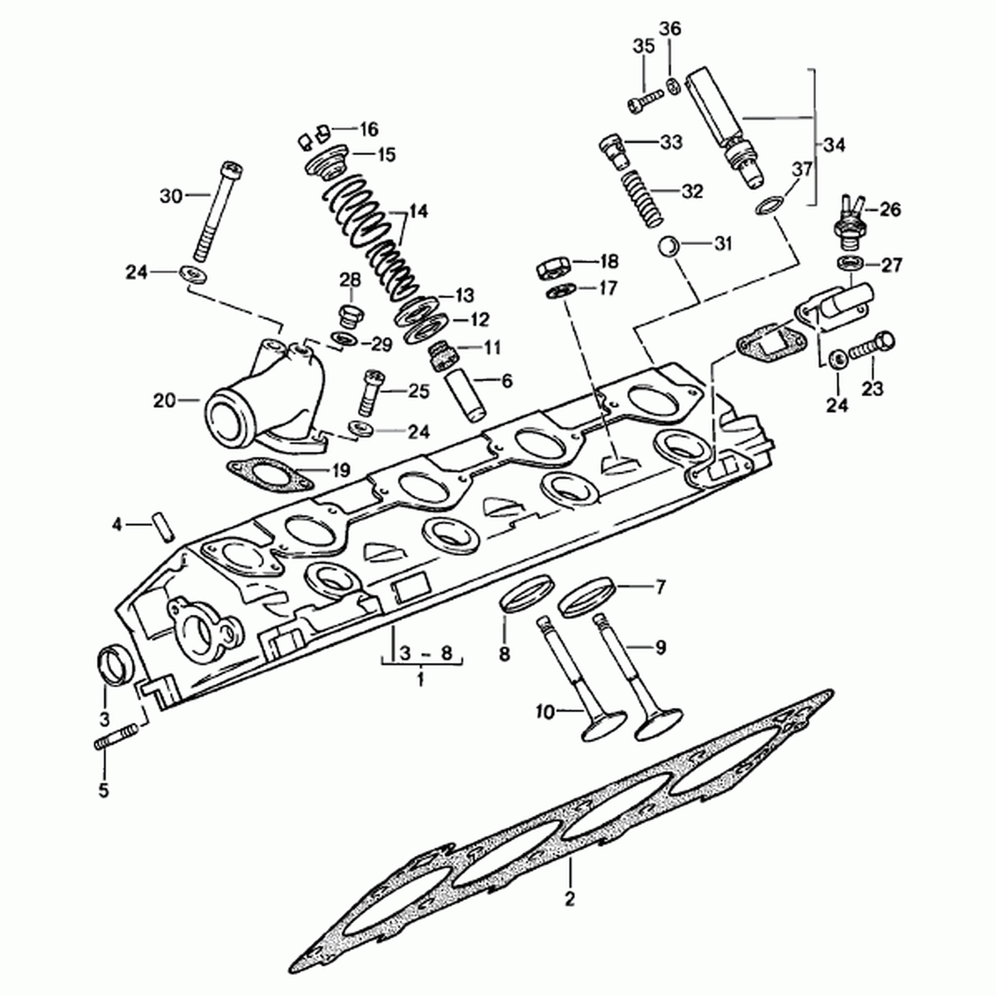 Ventilführung Standardgröße. Porsche 924S / 944 / 944 S / 944 S2 / 928