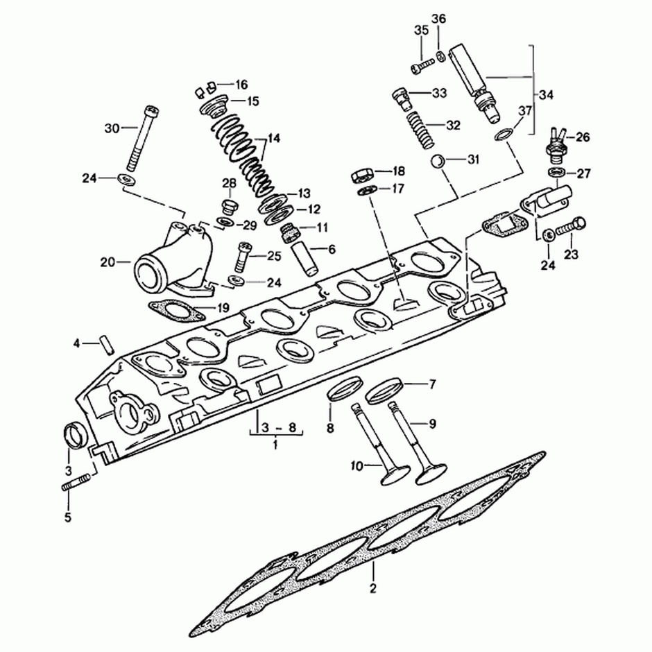 Ventilführung Standardgröße. Porsche 924S / 944 / 944 S / 944 S2 / 928