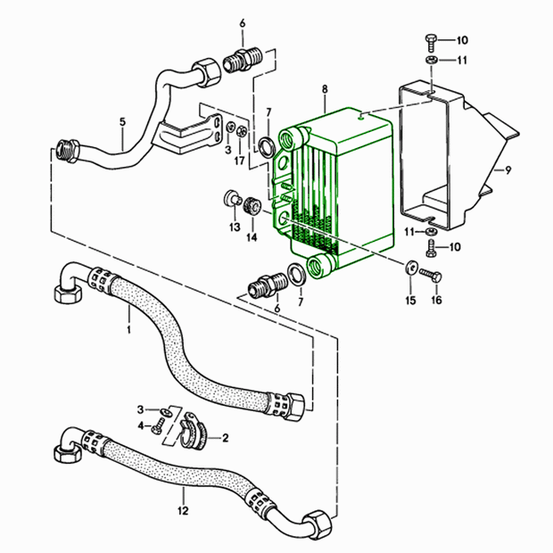 Cooler Oil Cooler. Porsche 944 Turbo