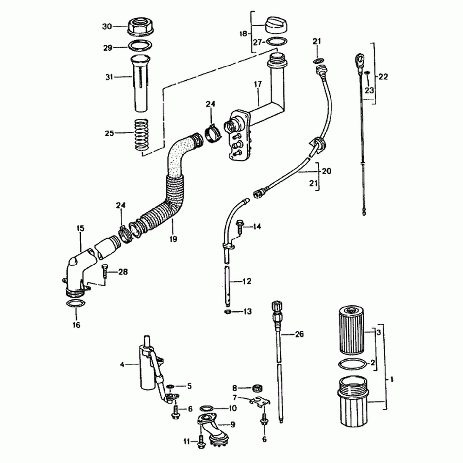 Oil pipe from tank to filler neck manifold. Porsche Boxster 986 – Porsche Boxster/Cayman
