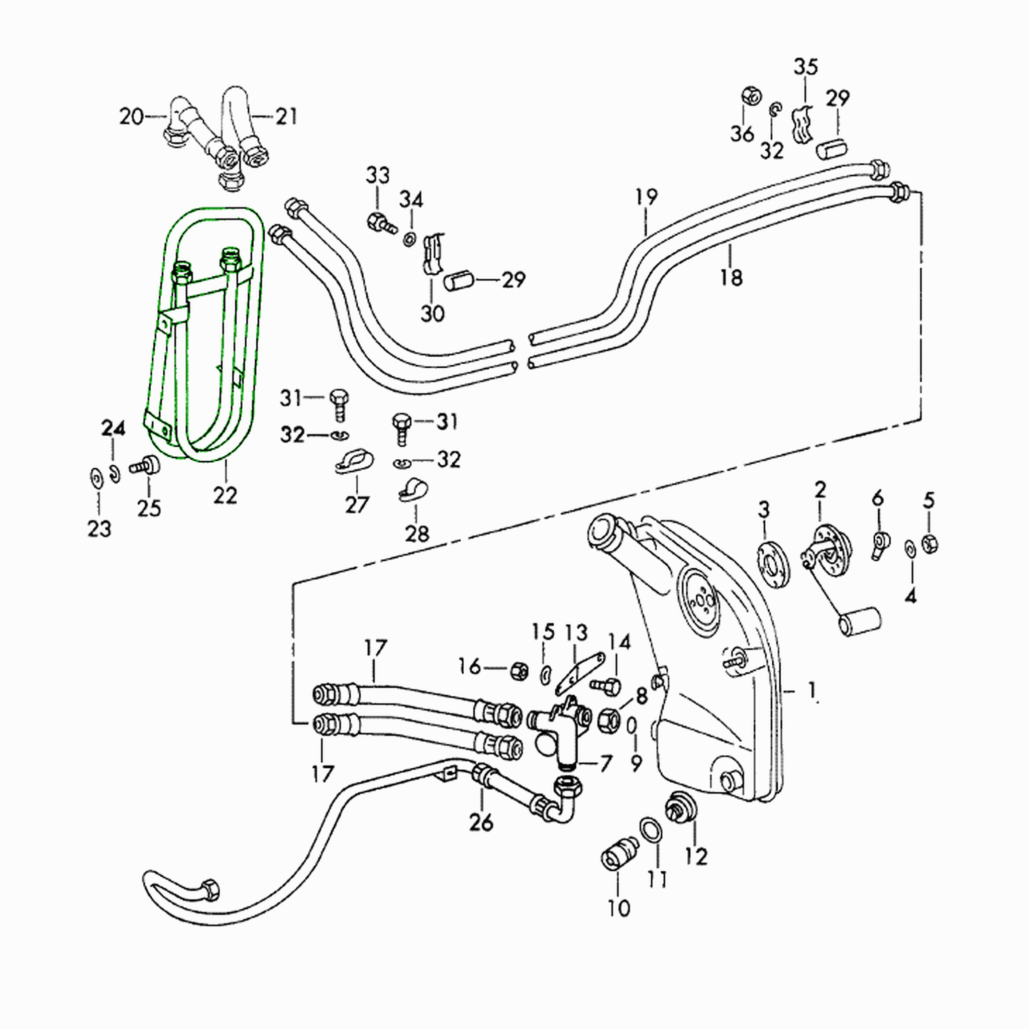 Front oil cooler (serpentine type) | Porsche 911 (1970-73) – Porsche Original