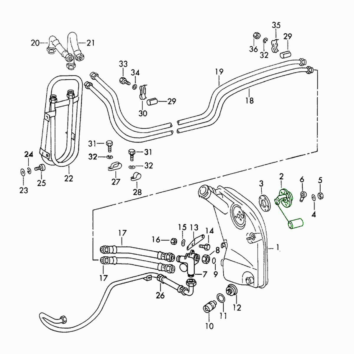 Oil Level Sensor in Tank | Porsche 911 S (1973) – OEM