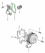 Thermostat housing gasket | Porsche Boxster 986 / 987, Cayman 987C, 997.1 Carrera | Victor Reinz – image 2