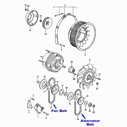 Alternator V-belt | Porsche 964 / 993 | Meyle