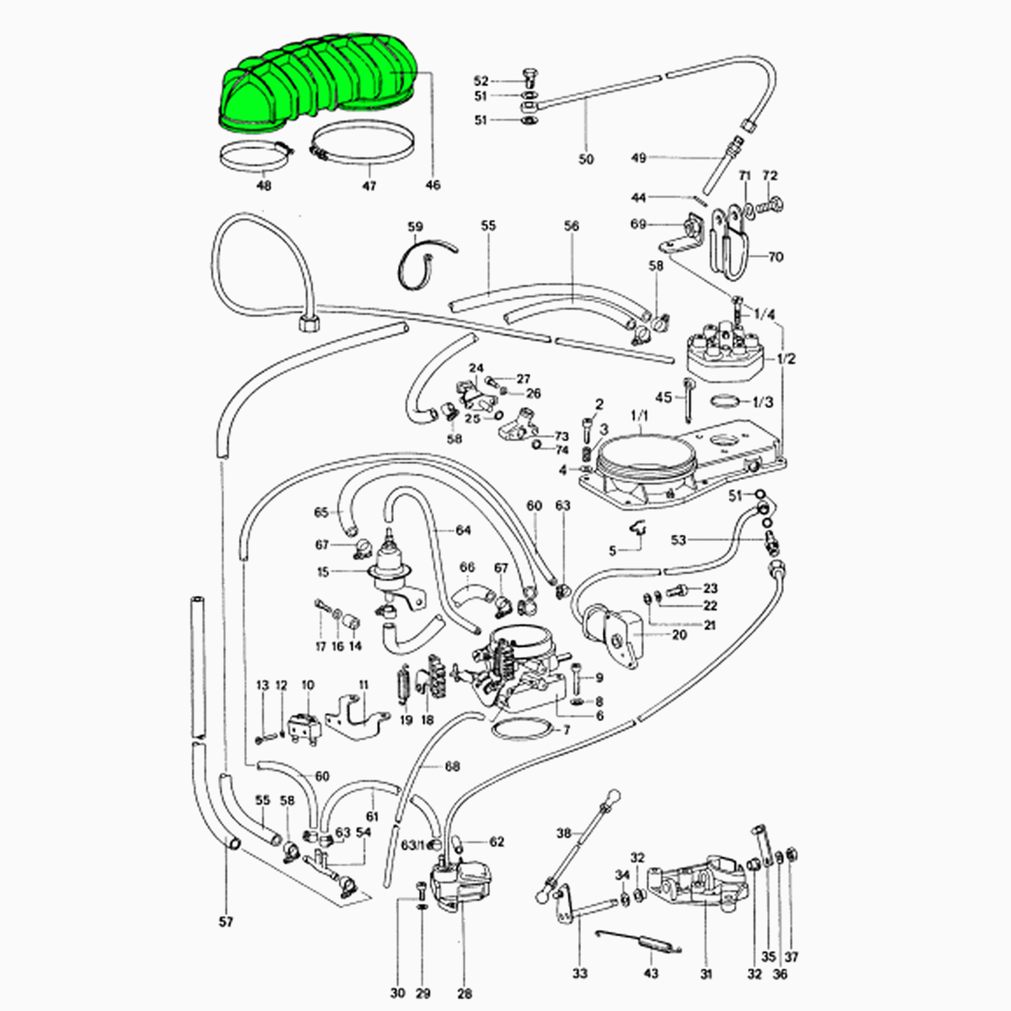 Air Intake Boot K-Jetronic Fuel Distributor | Porsche 911 / S / Carrera 2.7L | Porsche Original