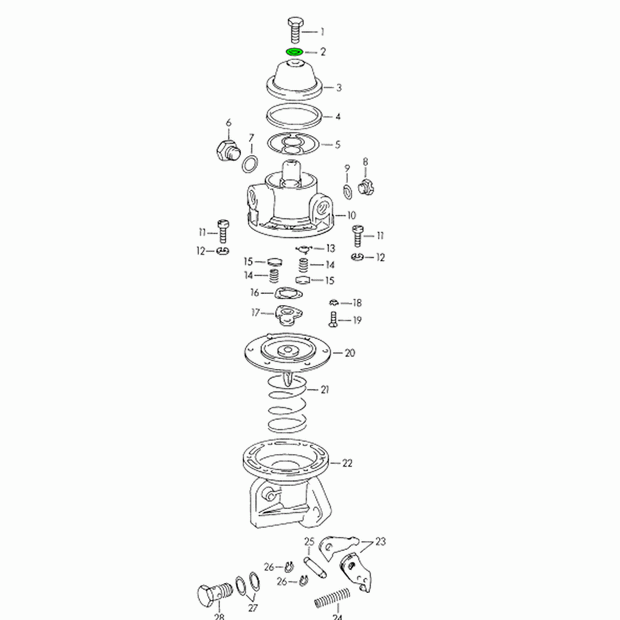 Sealing ring for fuel pump – Porsche 356
