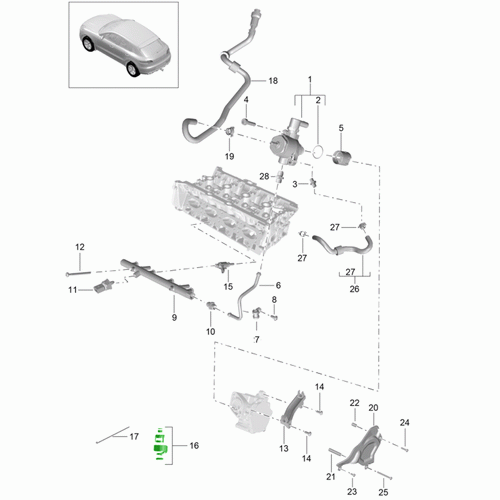 High-Pressure Injector Seal – Elring – Porsche 718 Boxster / Cayman