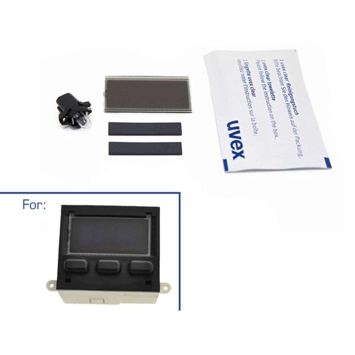 LCD Repair Kit for Digital Clock. Porsche 944 / 968CS