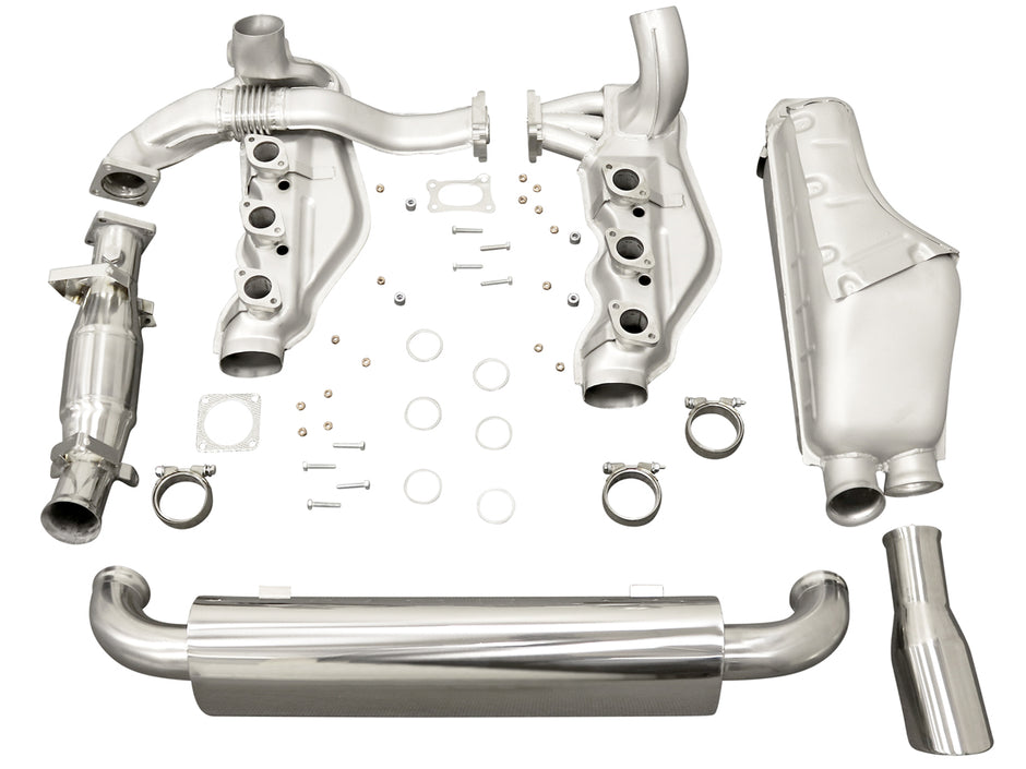 Auspuffanlage mit Einzel-Endrohr und Katalysator – Porsche 964 (1989–1994, nicht Turbo) TÜV