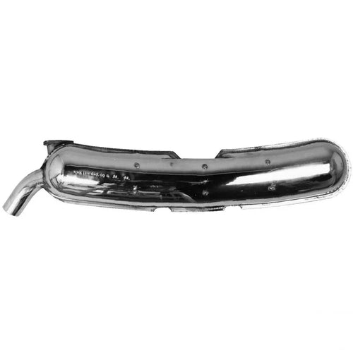 Ersatz Endschalldämpfer polierter Edelstahl 60mm Einzelauslass 1974-1989