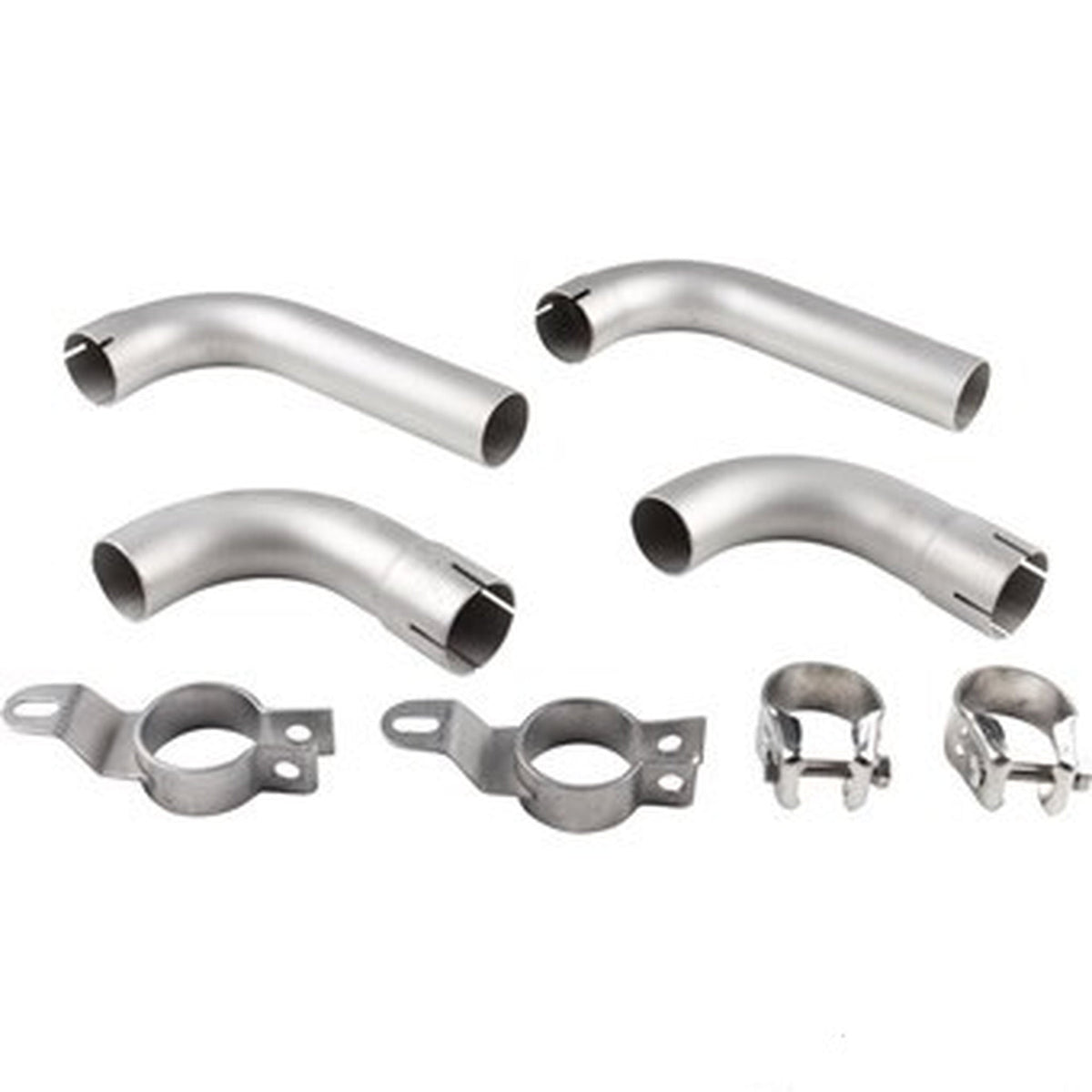 Exhaust pipe and clamp, stainless steel – Porsche 356B / 356C