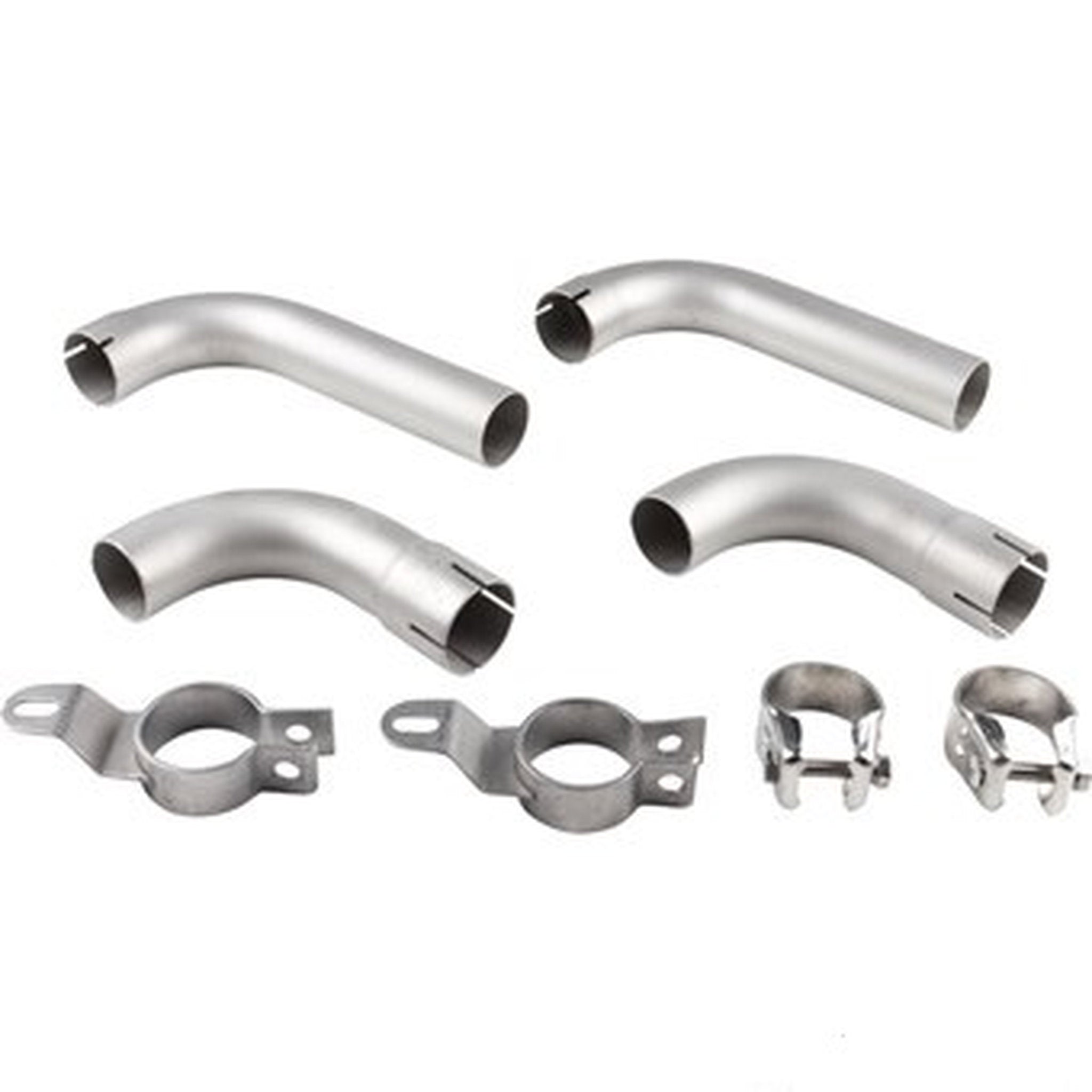 Exhaust pipe and clamp, stainless steel – Porsche 356B / 356C
