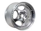 18-Zoll-Leichtmetallrad hinten, poliert. Porsche 964 Turbo 3.6L