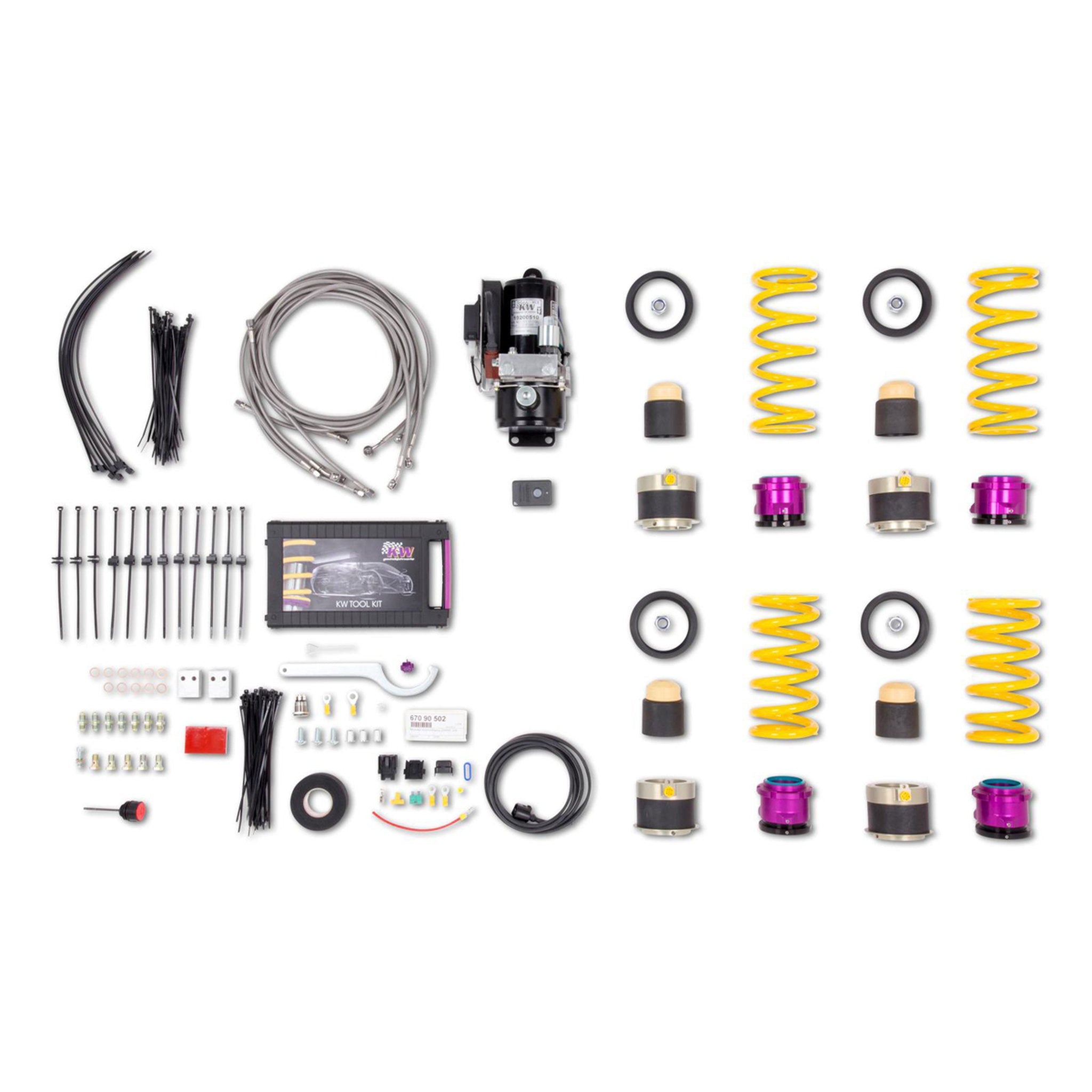 KW HLS 4 (Hydraulic Lift System) Porsche 997 GT2 with OEM Suspension