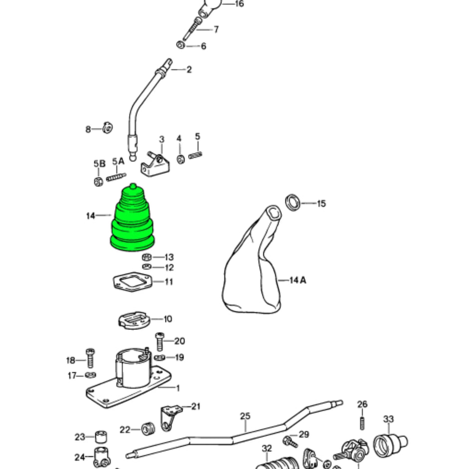 Schaltmanschette Gummi Porsche 911 915_2