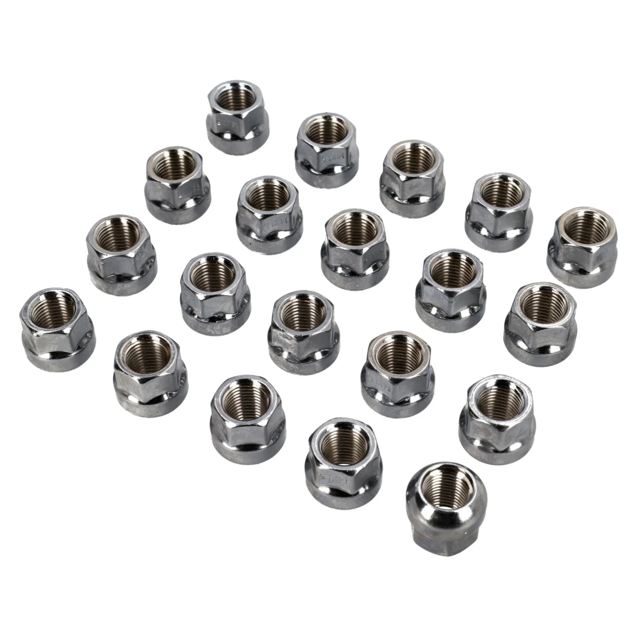 Radmuttern Stahl Chrom Porsche 20er Set_1