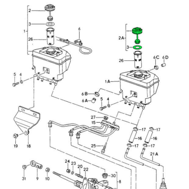 Deckel Bremsflüssigkeitsbehälter Original Porsche_1
