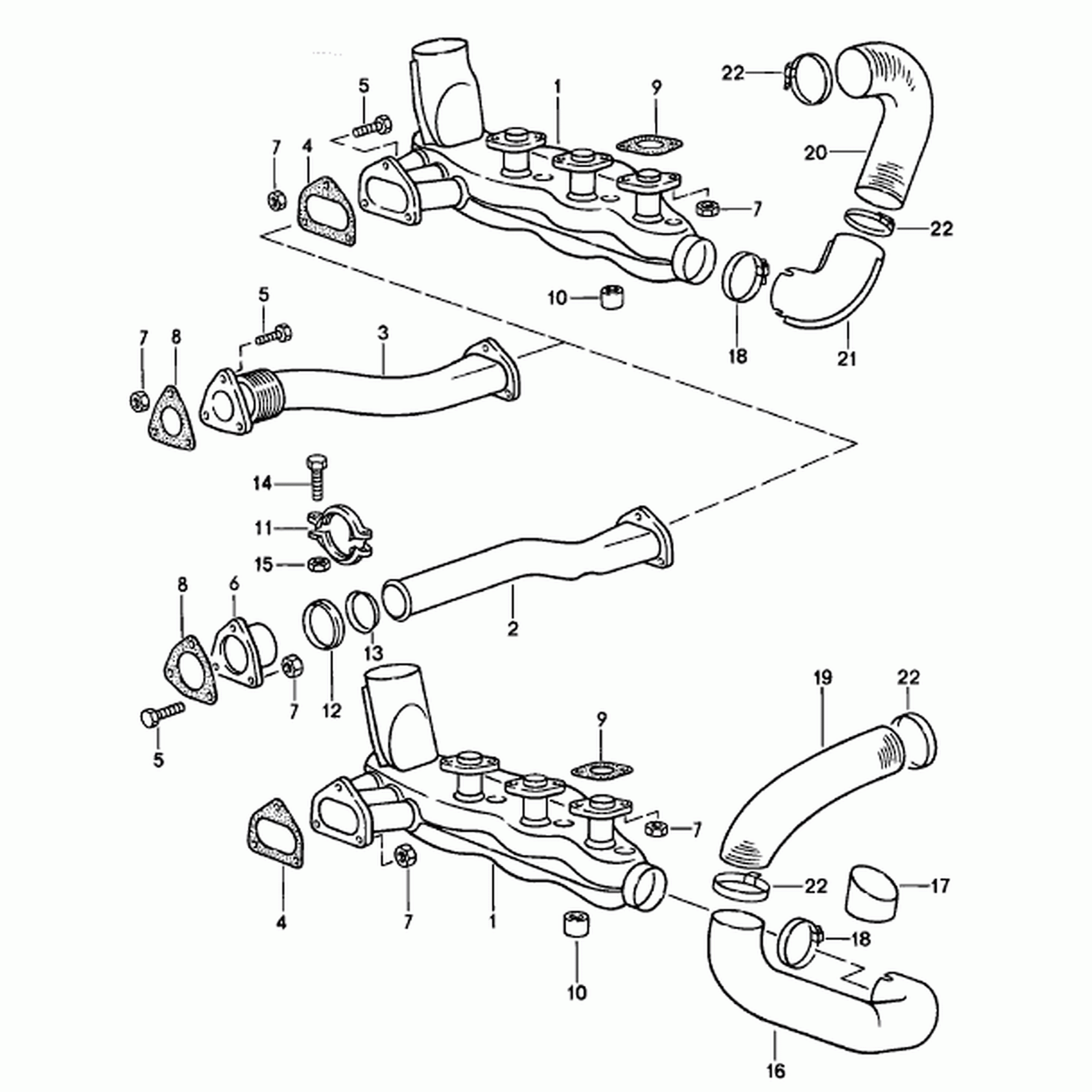 Heater Air Duct from Engine to Heat Exchanger 130x60mm Left 911 Turbo (930) / 964 Turbo