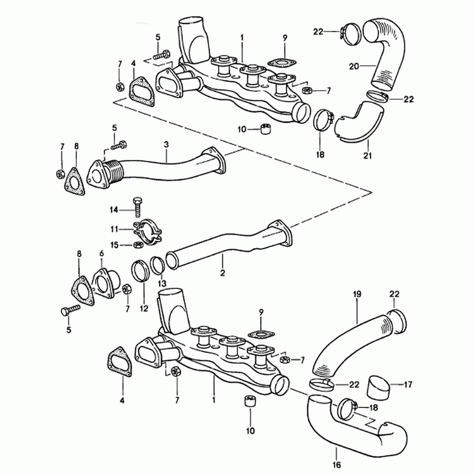 Heater Air Duct from Engine to Heat Exchanger 130x60mm Left 911 Turbo (930) / 964 Turbo