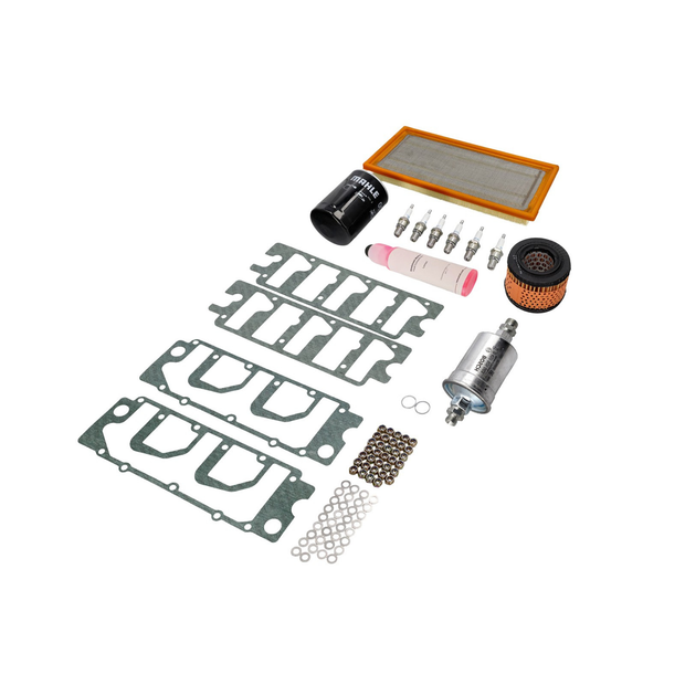 Service-Kit groß mit Luftfilter, Ölfilter, Kraftstofffilter, Zündkerzen und Dichtungen für Porsche 911 Carrera 3.0 1976 bis 1977
