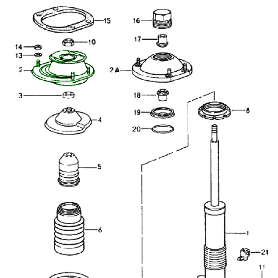 Domlager Vorne Porsche 964 Turbo WTL_2