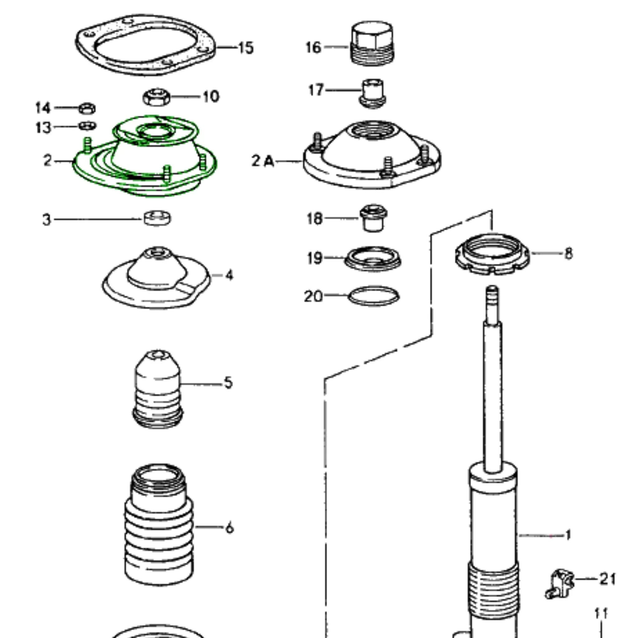 Domlager Vorne Porsche 964 Turbo WTL_2