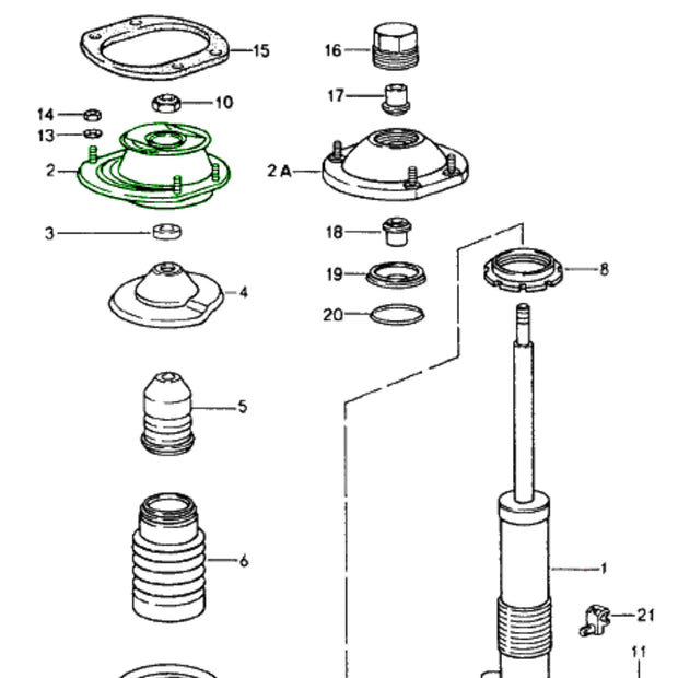 Domlager Vorne Porsche 964 Turbo WTL_2