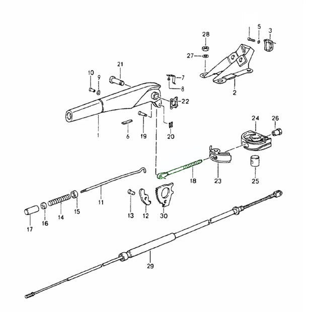 Zugstange Handbremshebel Original Porsche_2