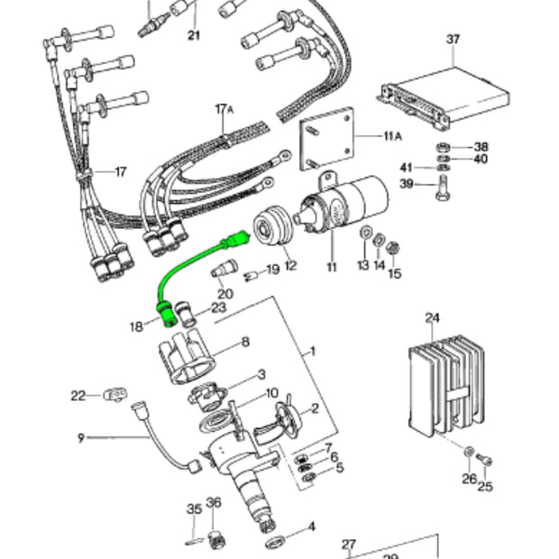 Zündspule Verteiler Kabel Original Porsche_1