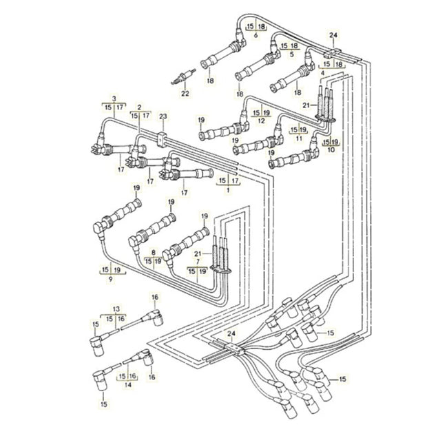 Beru Zündkabelsatz Porsche 993 14-teilig_2