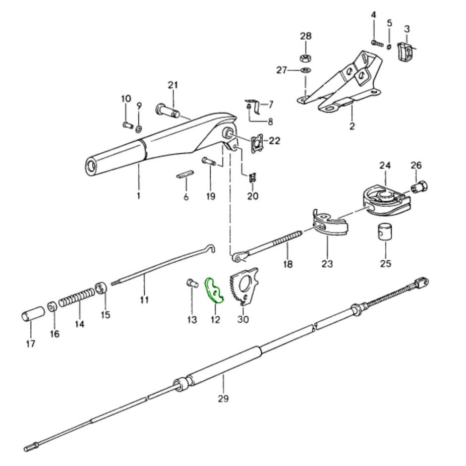 Handbremsen Rasteinheit Zahnsegment Porsche_2