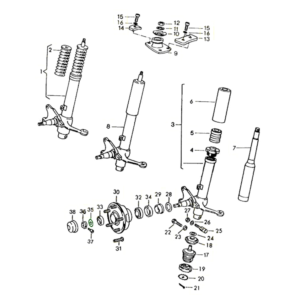 Anlaufscheibe Radlager Außen Original Porsche 911_2