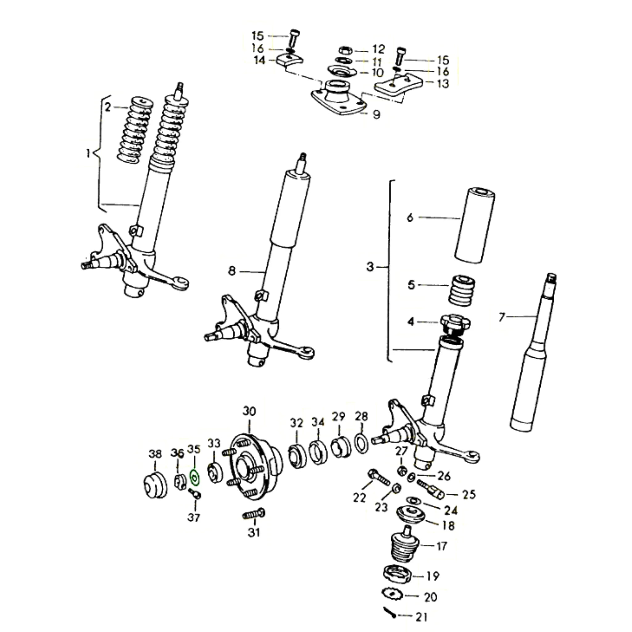 Anlaufscheibe Radlager Außen Original Porsche 911_2