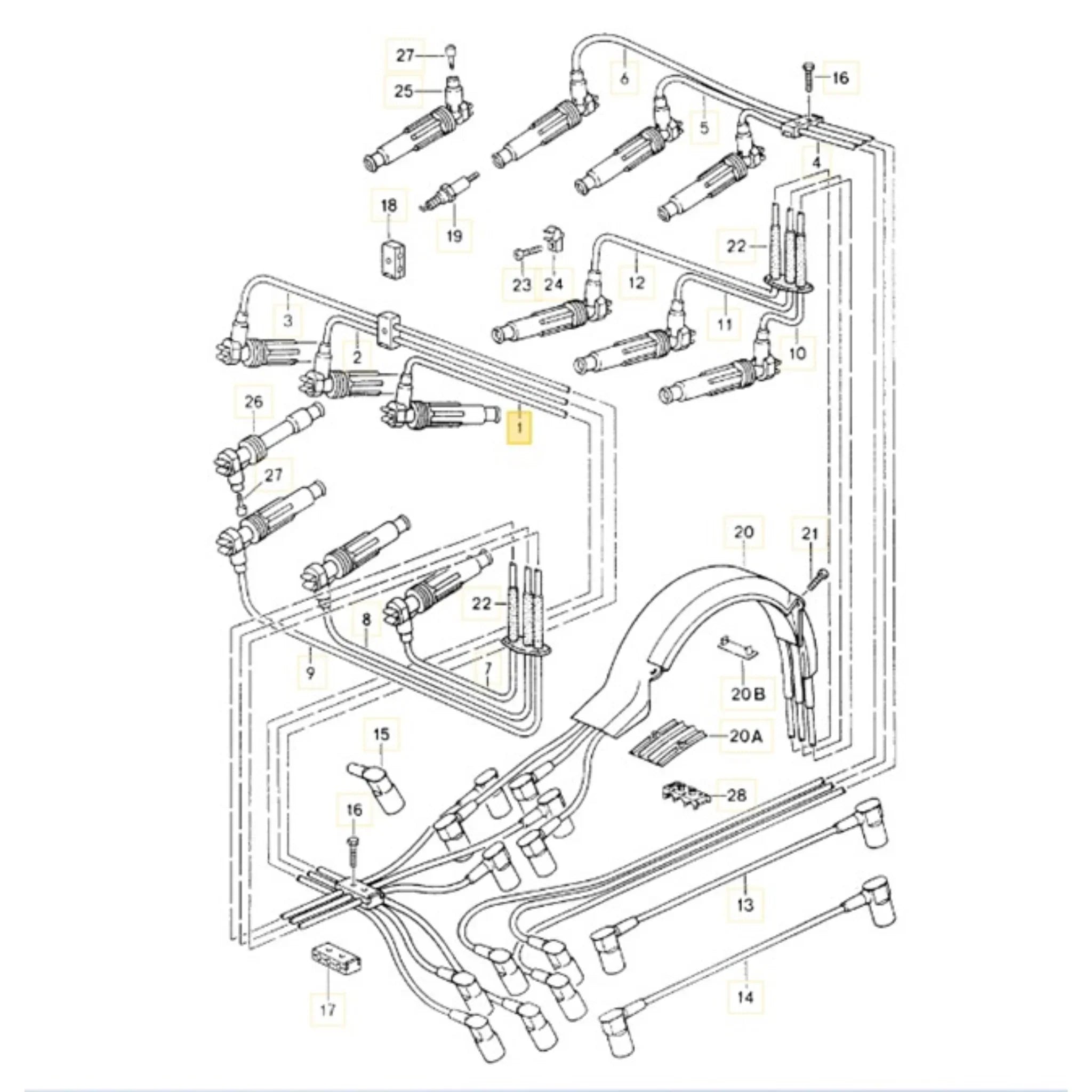 Zündkabelsatz Porsche 964 Zubehör_2
