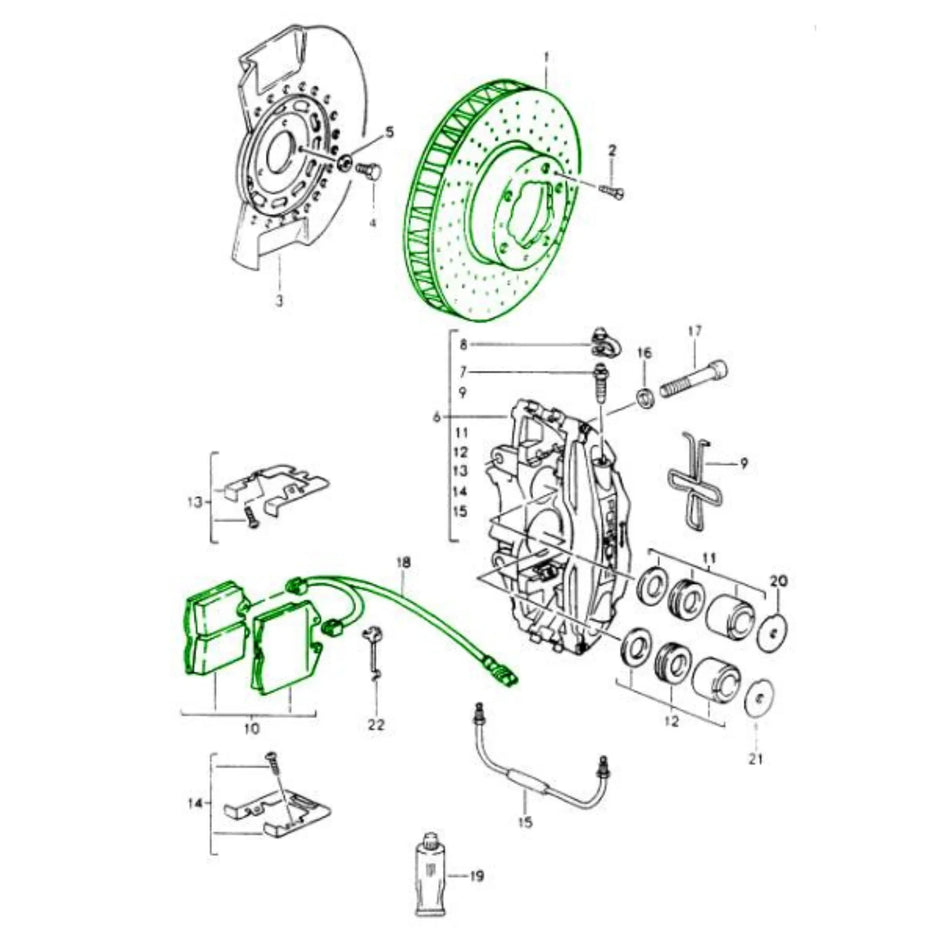 Bremsen Set Vorne Original Porsche 964 Turbo_2