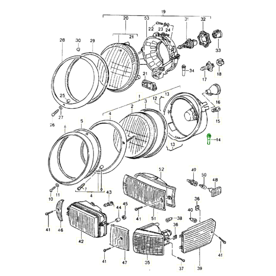 Wasserablauftülle Scheinwerfer Porsche 911 964_2