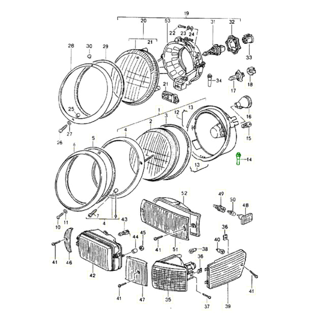 Wasserablauftülle Scheinwerfer Porsche 911 964_2