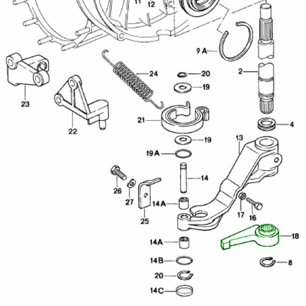 Kupplungshebel Omega Feder Porsche 915_2