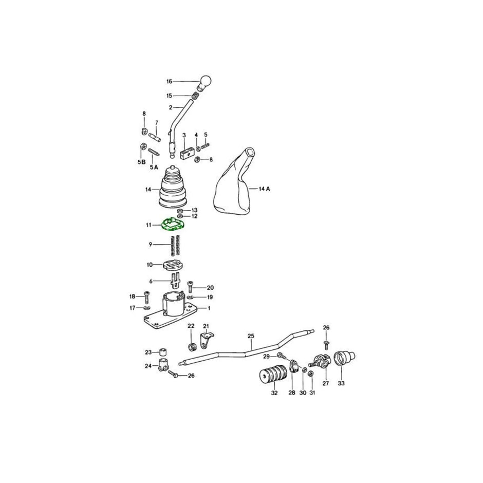 Trägerplatte Schalthebel Porsche 911 915_2