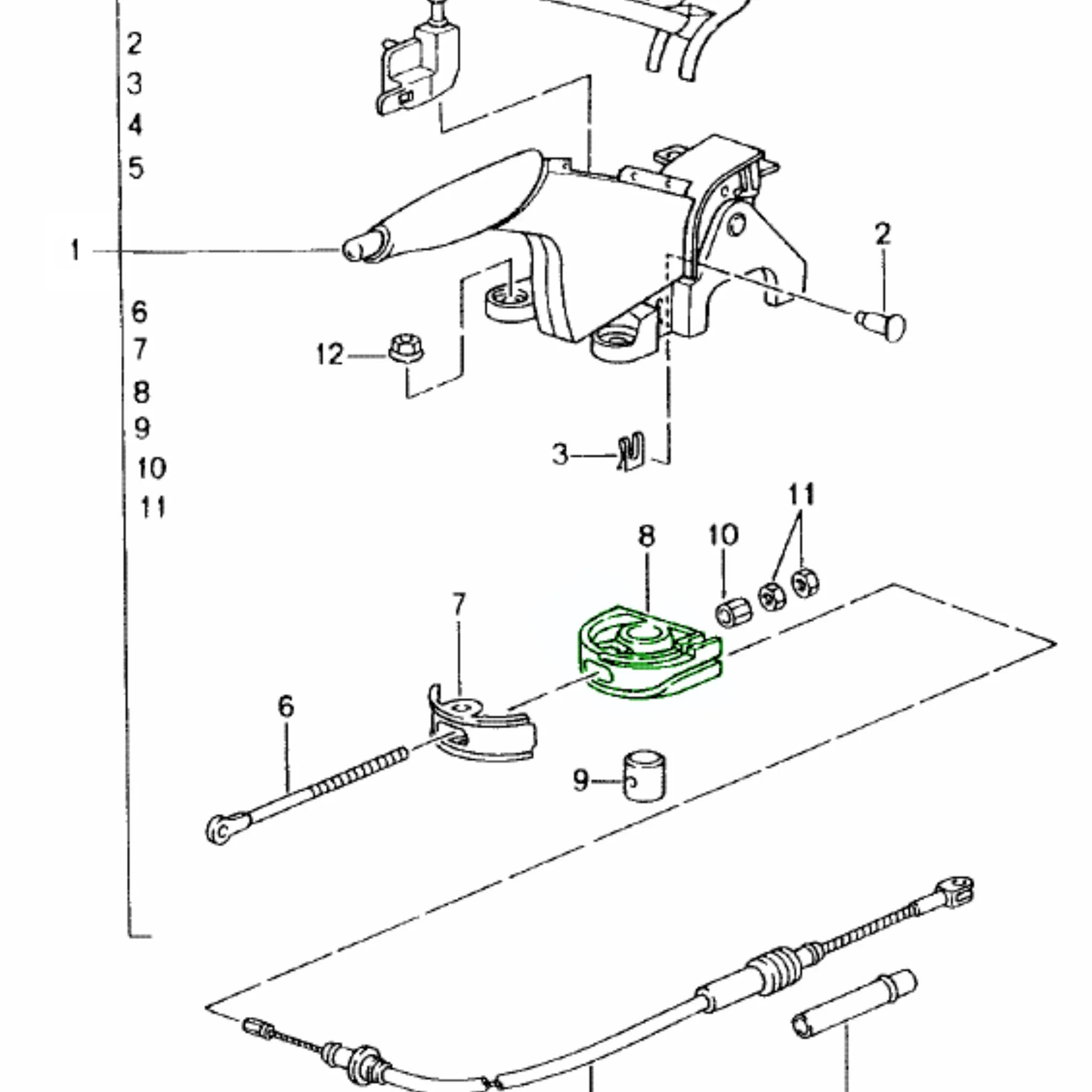 Halter Handbremsseil Original Porsche_2