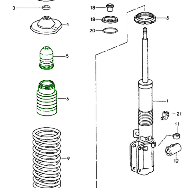Anschlagpuffer Staubschutz Vorne Porsche 964 993_2